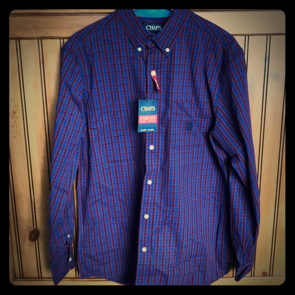 Chaps Other - NWT Men’s Chaps Easy Care Stretch Shirt M